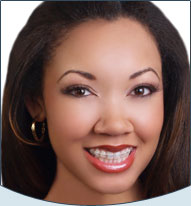 smiling woman with braces